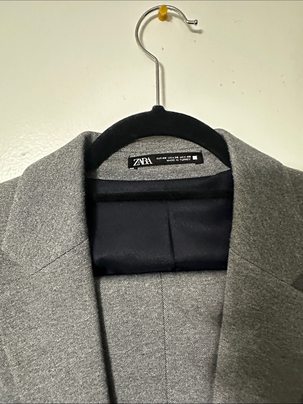 Zara Men's Light Gray Pea Coat and pants